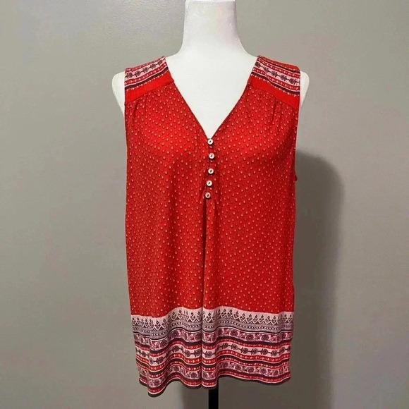 Lucky Brand Drop Needle Birder Print Tank Top - Picture 3 of 13